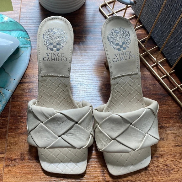 Vince Camuto Brelanie Heeled Mules // Bone - Picture 3 of 8